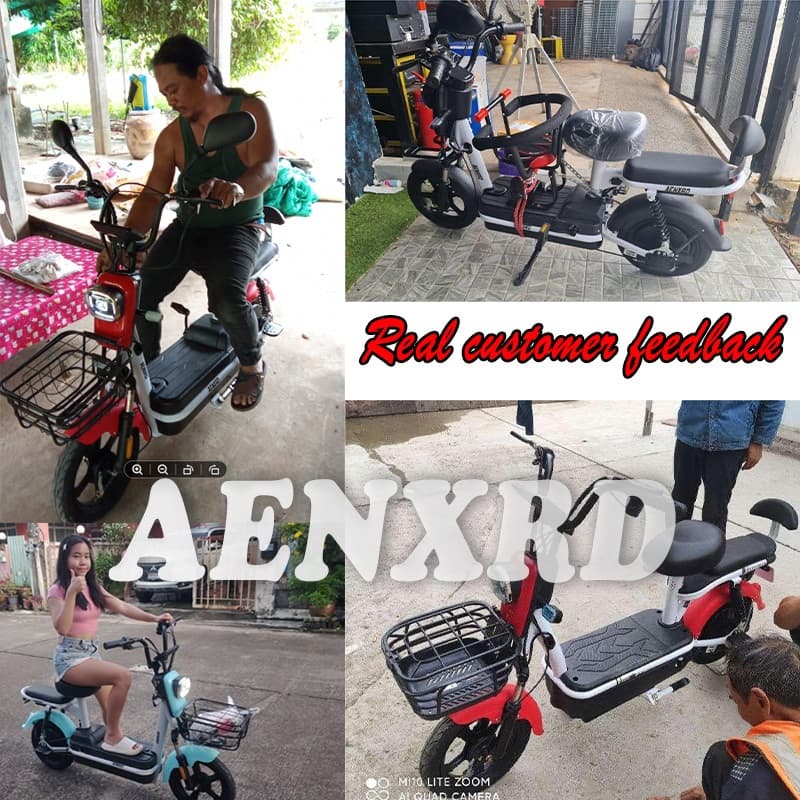 AENXRD จักรยานไฟฟ้า รถไฟฟ้าผู้ใหญ่ electric bicycle รถจักรยานไฟฟ้า แบตเตอรี่ 4 ก้อน มีกระจกมองหลัง รูปที่ 2