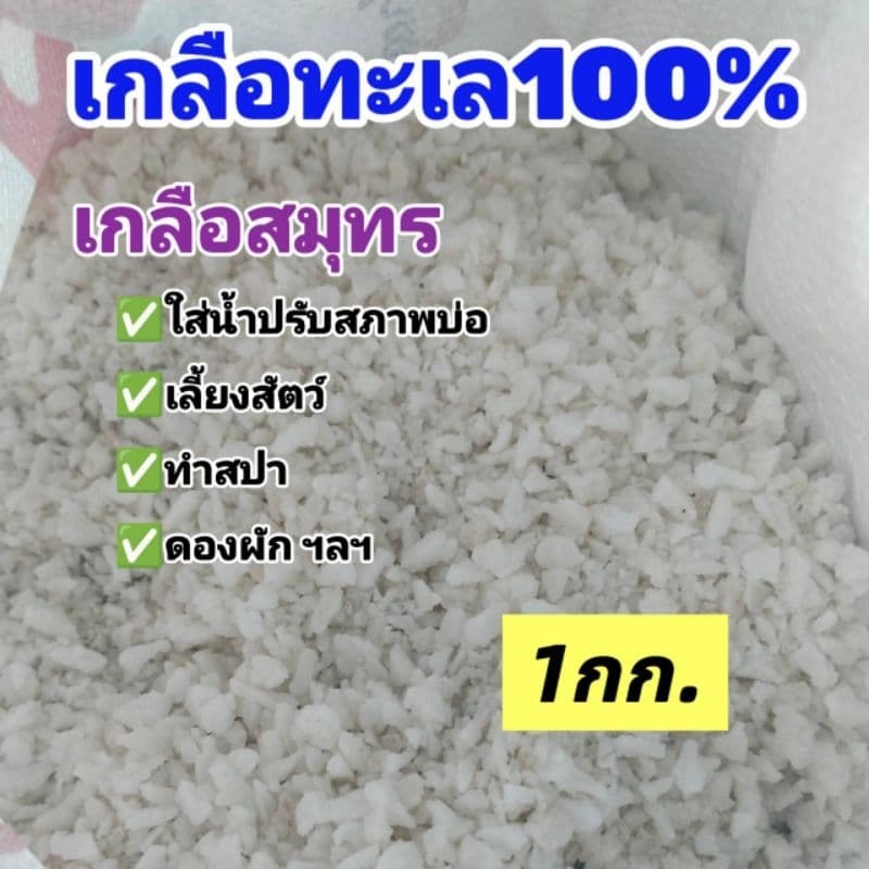 เกลือดองผัก​ เกลือทำปลาร้า​ปลาเค็ม​ เกลือเม็ดทะเลกลาง 1กก. รูปที่ 5