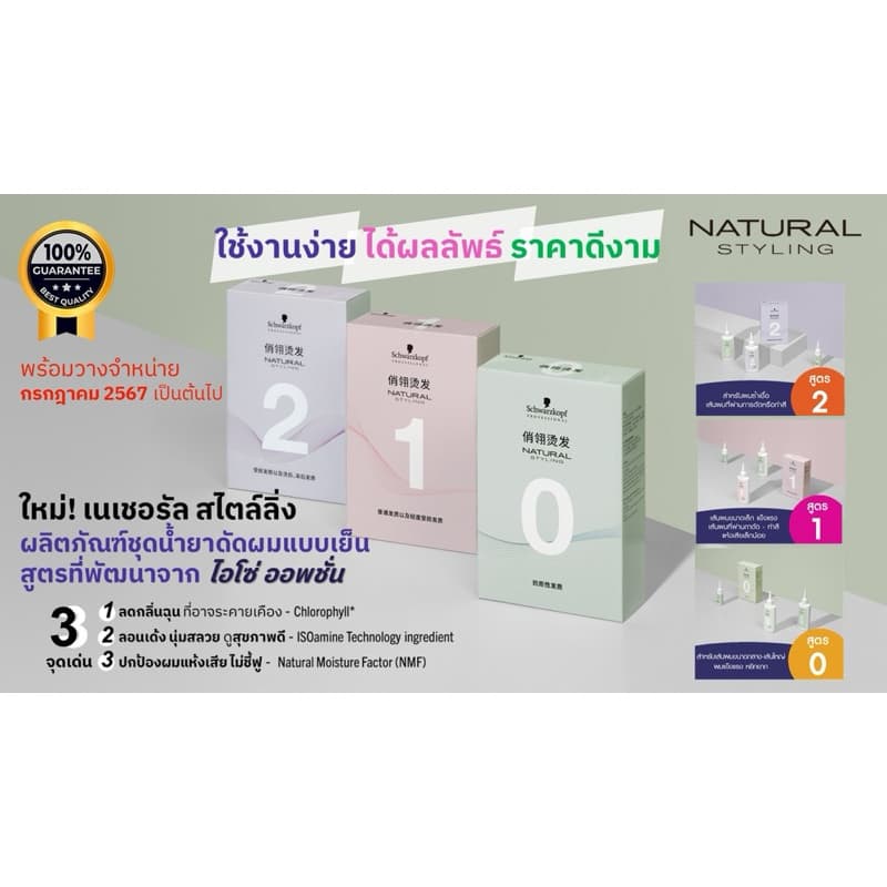 #Schwarzkopf Natural Styling Perm Kit ชวาร์สคอฟ เนเชอรัล สไตล์ลิ่ง เพิร์ม น้ำยาดัดผม รูปที่ 2