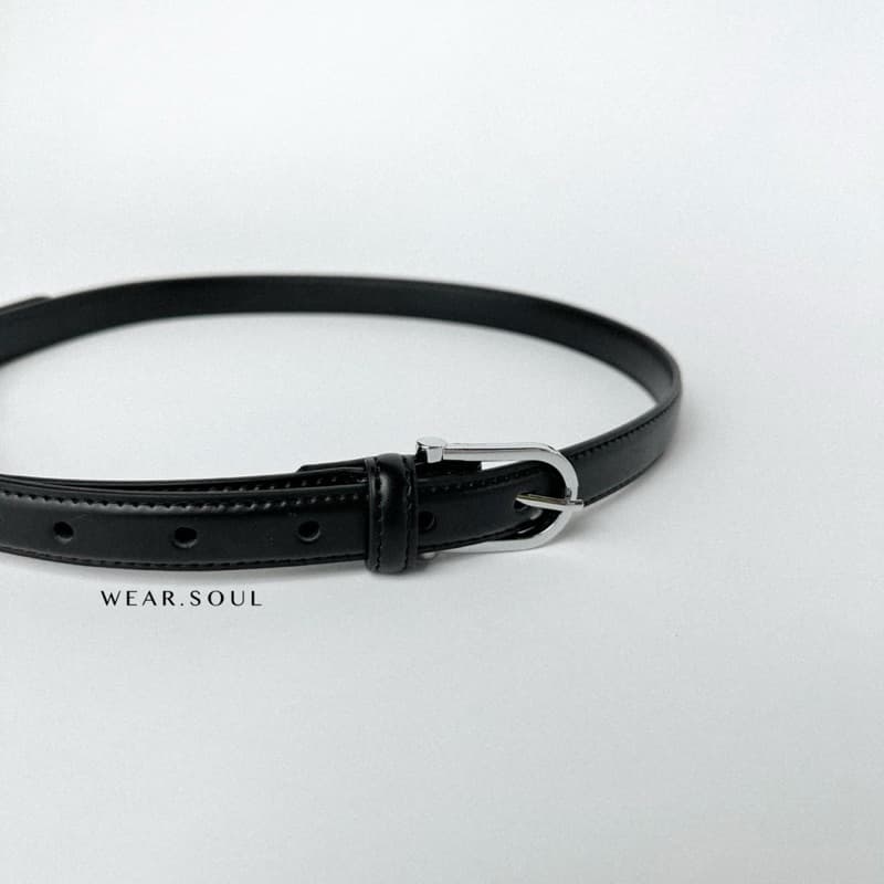 WEAR.SOUL #BT133-Silver Buckle Leather Belt เข็มขัดผู้หญิง รูปที่ 3