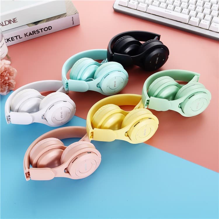 ส่งจากไทยหูฟังบลูทูธ Y08 แบบพับได้ Macaron รุ่นใหม่ รูปที่ 2