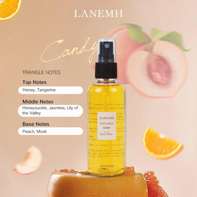 LANEMH Perfumed Body Mist Women Men (Bubblegum /Candy /Coconut /Watermelon /Honeydew New Logo /Cupcakeกลิ่นหอมหวาน ผลไม้ รูปที่ 3