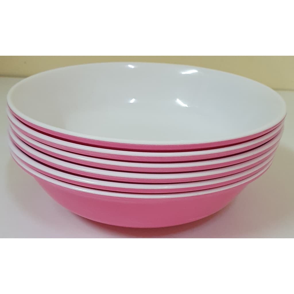 ฺB307-8 ชามปากกว้างสีล้วนรุ่นหนาพิเศษ ขนาด 8นิ้ว แพ็ค 6ใบ ราคา รูปที่ 3