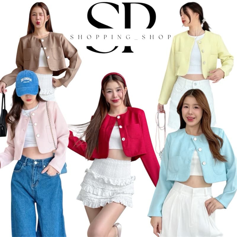 Crop Tweedเสื้อคลุมทวิต รูปที่ 1