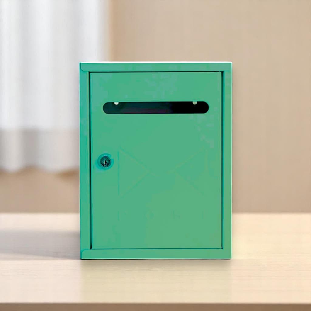ตู้จดหมาย ตู้ไปรษณีย์ กล่องรับจดหมาย สี่เหลี่ยมทรงตั้ง 4 สี Mailbox Letterbox รูปที่ 5