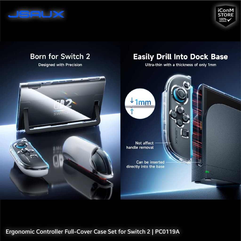 JSAUX - Ergonomic Controller Full-Cover Case Set for Switch 2 เคสสำหรับ Nintendo Switch 2 รูปที่ 2
