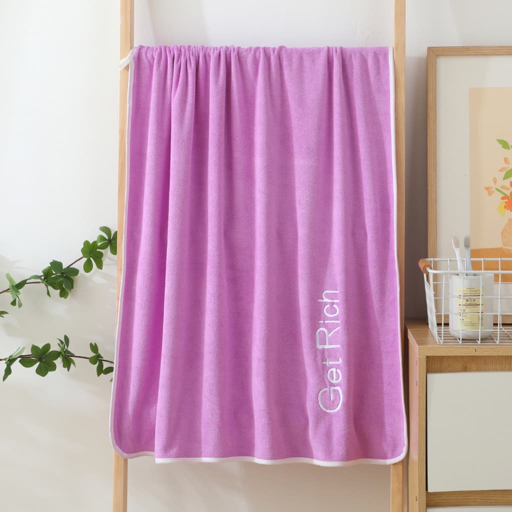 YJY-01 ผ้าเช็ดตัวนาโนรุ่น GetRich สีพื้น ผ้าขนหนูนาโนซับน้ำดี แห้งไวมาก ผ้าไมโครไฟเบอร์ รูปที่ 8