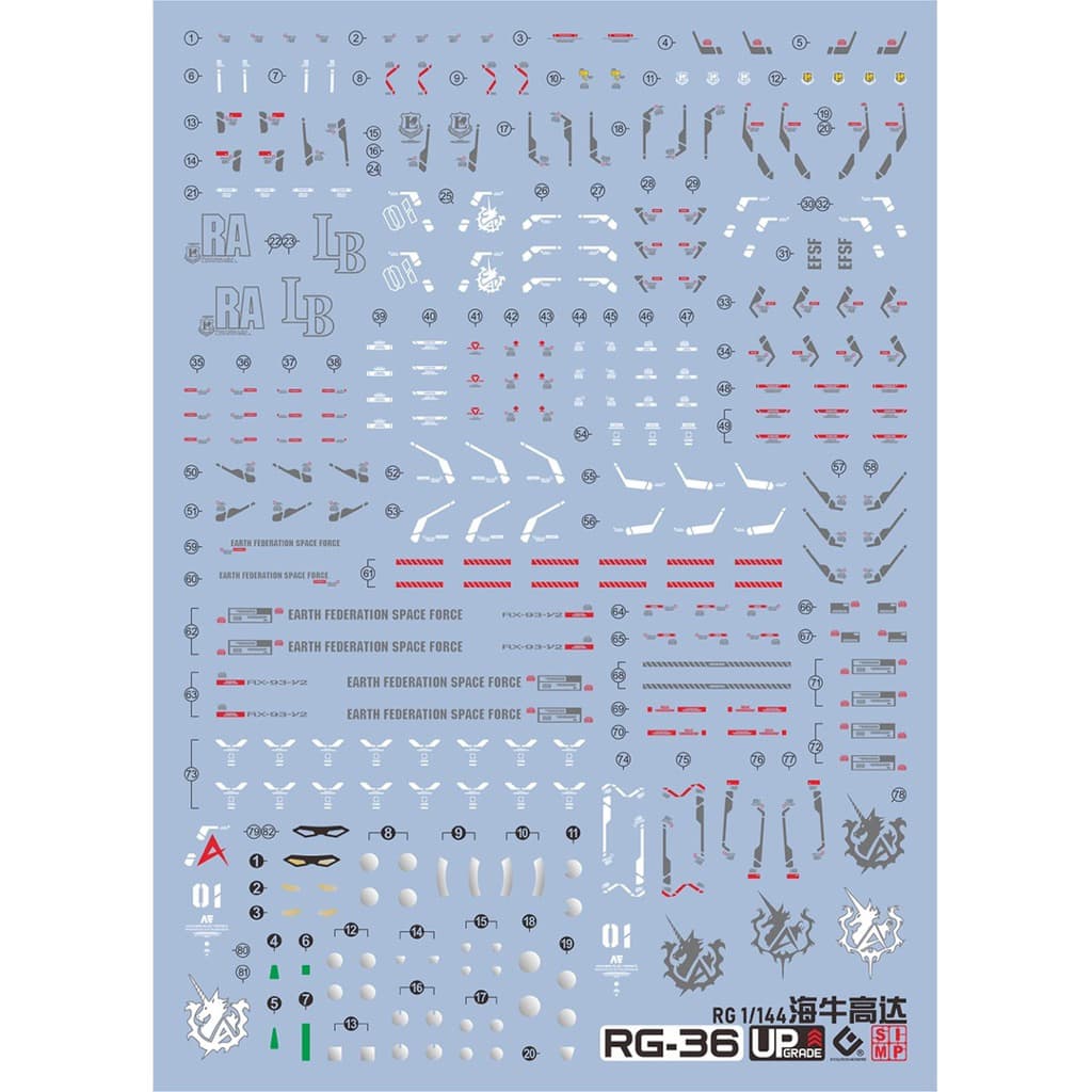 ดีคอลน้ำ DECAL EVO Upgrade RG RX-93-V2 HI-NU รุ่นใหม่ สีสด คมชัดกว่าเดิม สะท้อนแสงแบล็คไลด์ รูปที่ 2