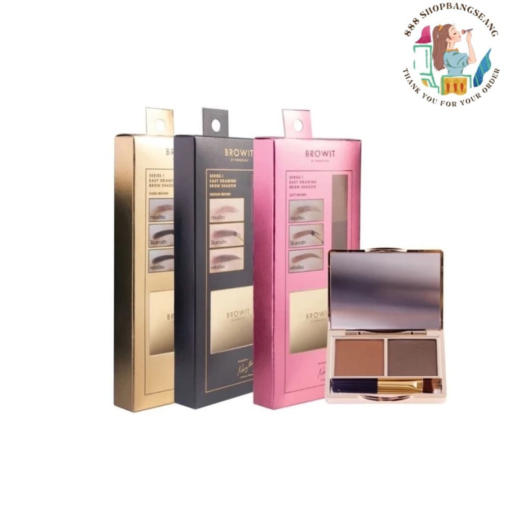 Browit By NongChat Series I Easy Drawing Brow Shadow 4g ที่เขียนคิ้วแบบฝุ่น กันน้ำ กันเหงื่อ รูปที่ 1