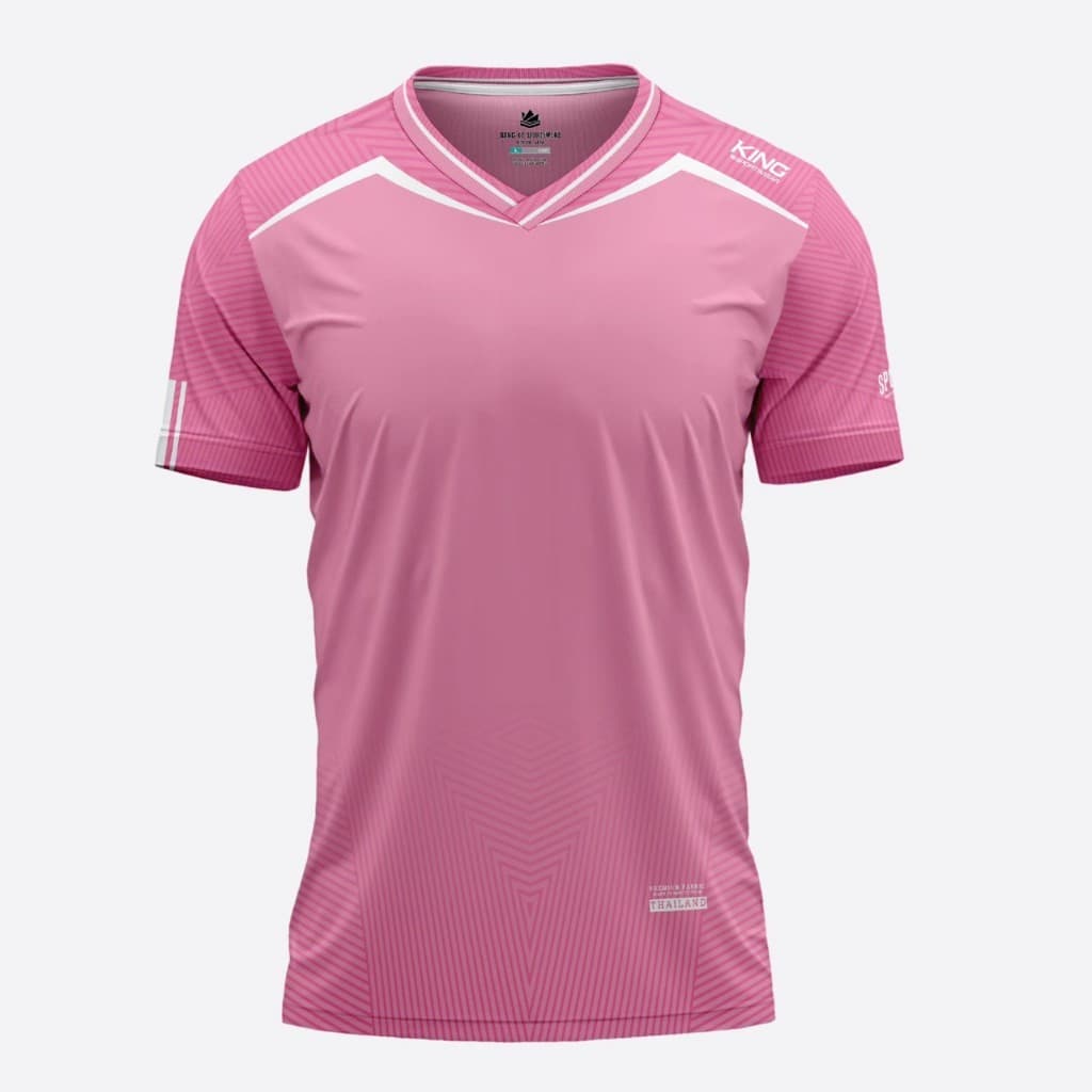 KING OF SPORTSWEAR เสื้อกีฬา พิมพ์ลายด้านหน้า แขน คอ เสื้อคอวี เสื้อออกกำลังกาย ชุดออกกำลังกาย รุ่น //V16 รูปที่ 8