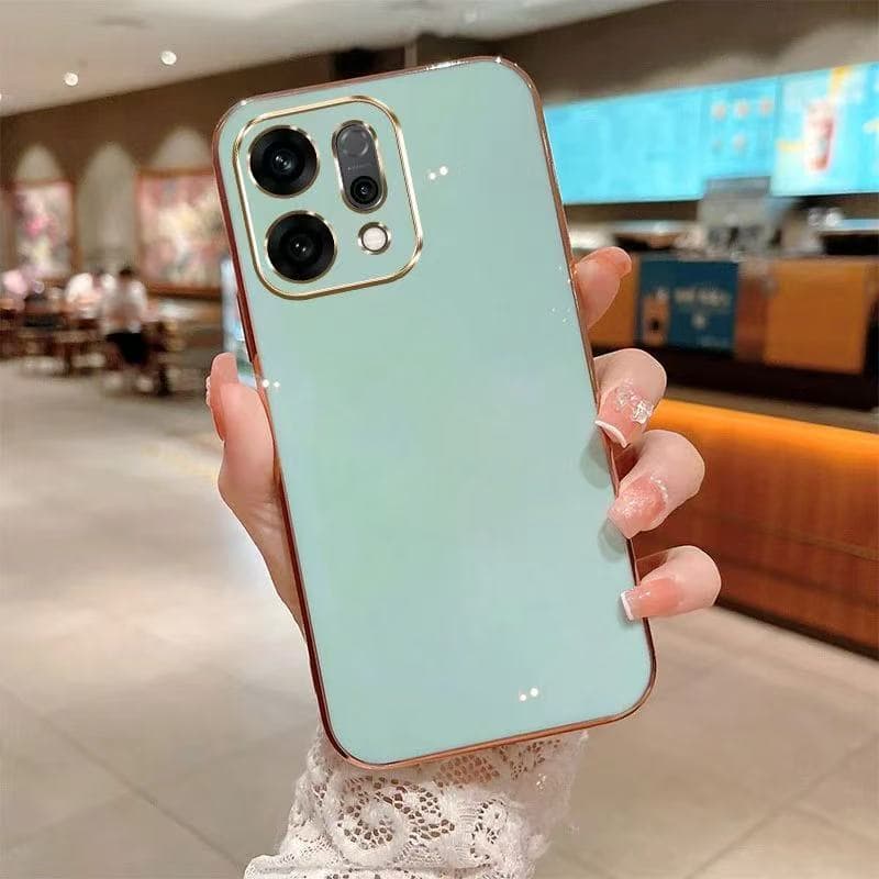 เคส TPU สำหรับ OPPO Reno15 15F 15Pro 14 14F 13 13F 12 12Pro 12F 11 1Pro 11F 10 10Pro+ เคสนิ่ม ขอบทอง ขอบเงา สีสวย พาสเทล รูปที่ 2
