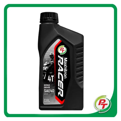 ยกลัง 12 ขวด PT Maxnitron Racer 4T SAE 40 น้ำมันเครื่องมอเตอร์ไซค์ 4 จังหวะ MONO GRADE API SF ขนาด 0.8 ลิตร รูปที่ 2