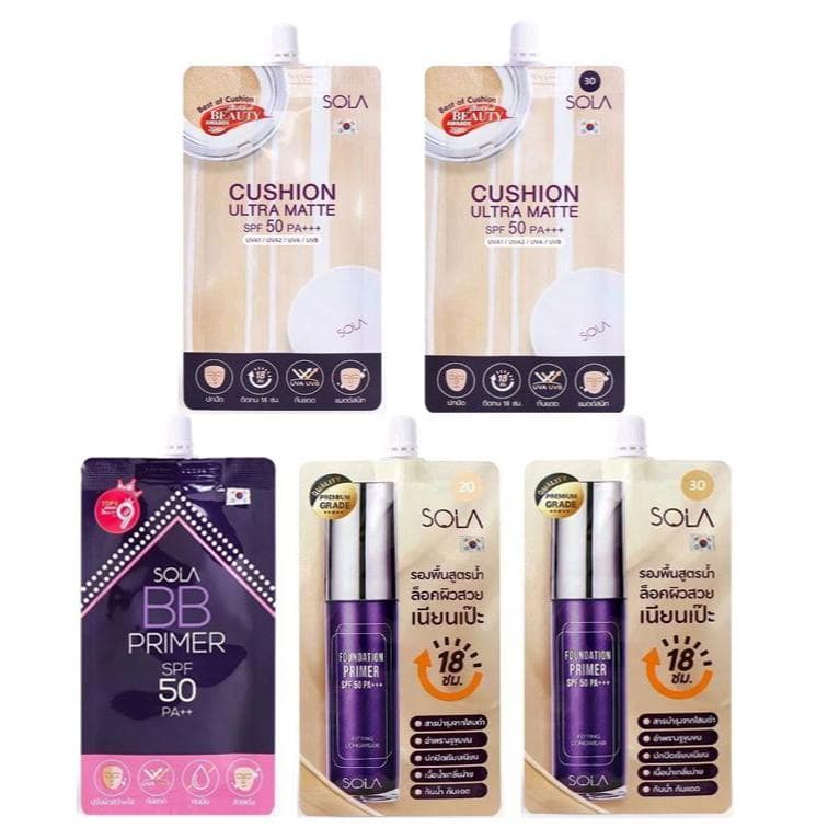Sola Cushion Ultra Matte/Sola BB Primer/Sola Foundation Primer โซลา ซอง คูชั่น/บีบี/ไพรเมอร์ รูปที่ 3