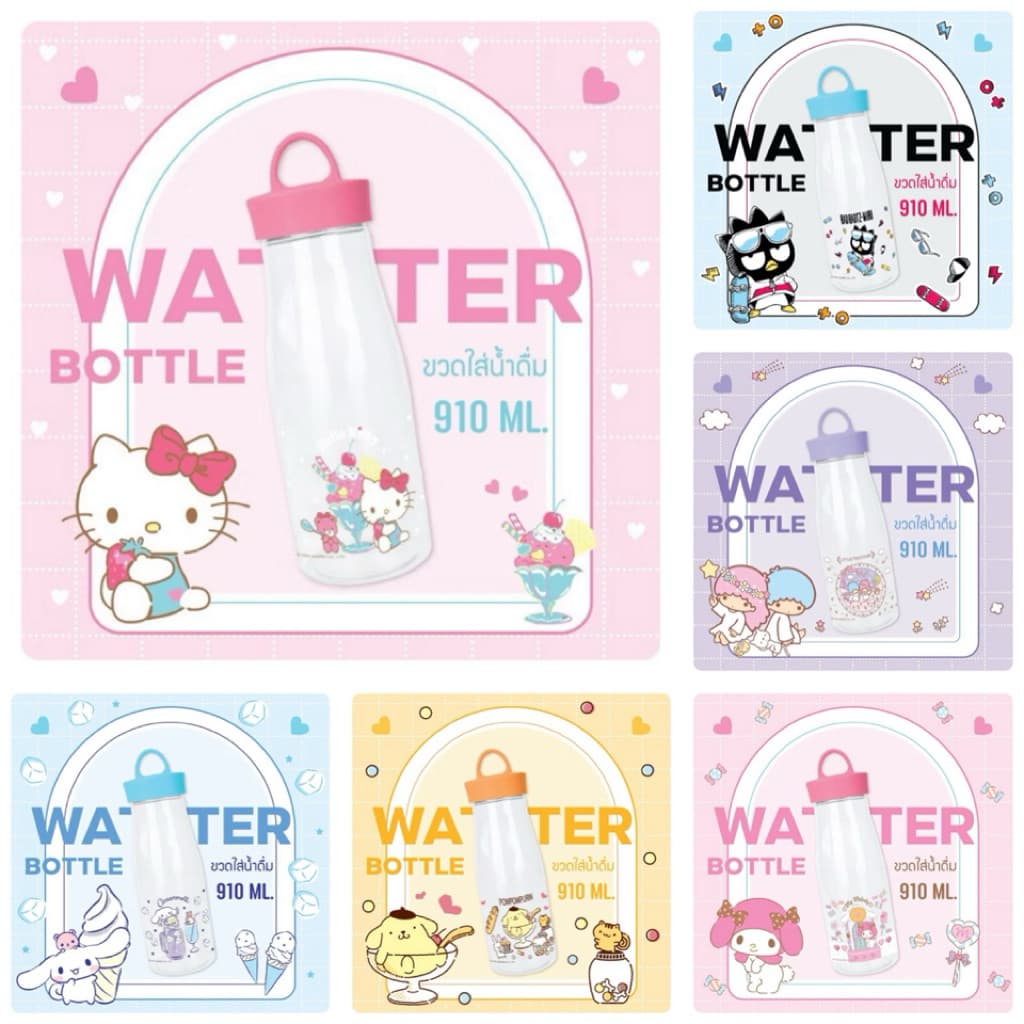 ขวดน้ำ ขวดน้ำใส่น้ำดื่ม กระบอกน้ำดื่ม บรรจุ 500-910ml. BPA free ทนร้อน 90 C ทนเย็น -15 C #ลิขสิทธิ์แท้ รูปที่ 1