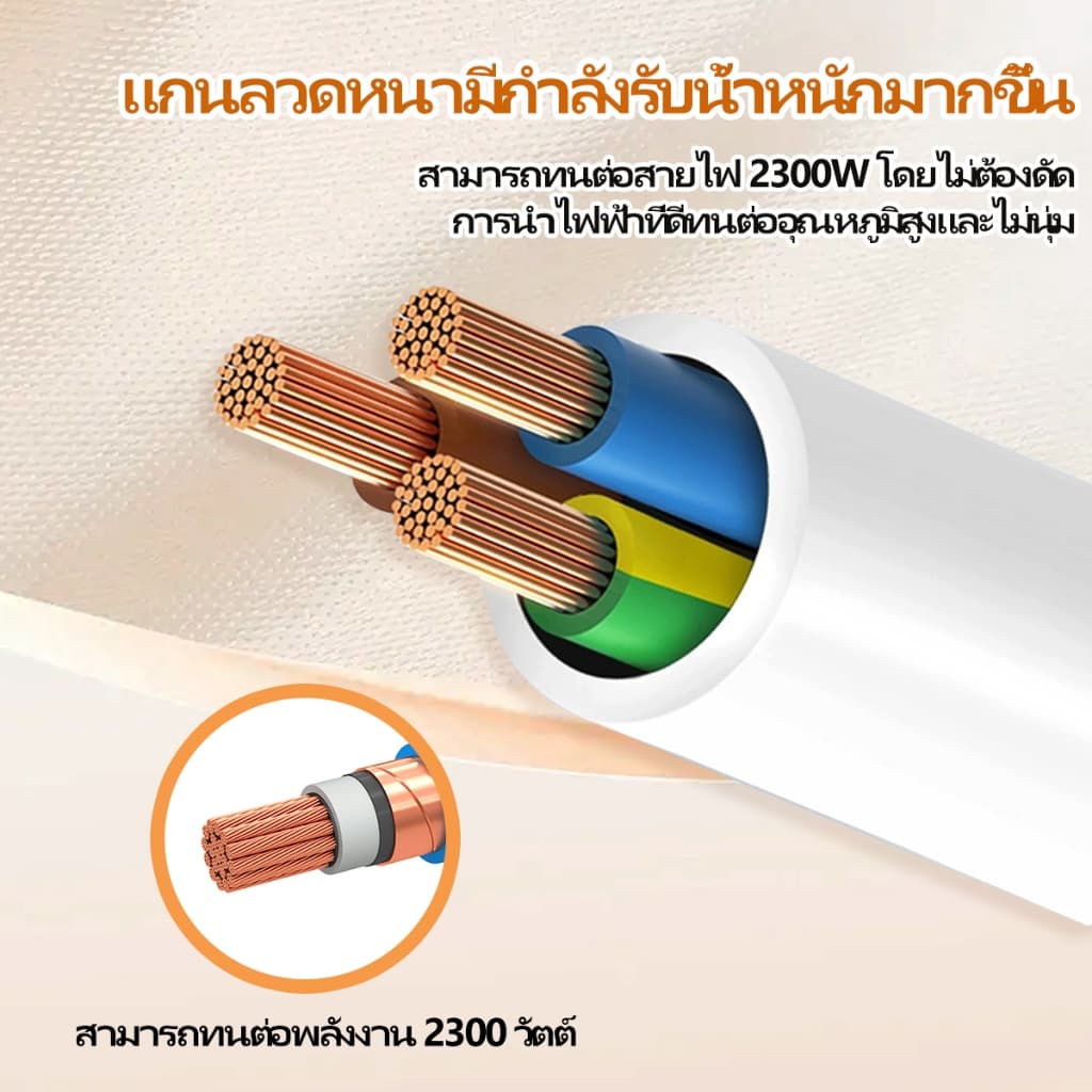 CODแถบซ็อกเก็ตสีใหม่เสียบเข้ากับรางปลั๊กไฟ 2300Wแผ่นแทรกตําแหน่งหลายรูสวิตช์อิสระ พอร์ตชาร์จ USB หลายพอร์ตรางปลั๊กไฟ รูปที่ 8