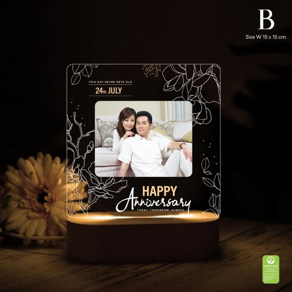 จัดทำ 1-2 วัน Happylife Enchanted Collection โคมไฟอะคริลิคสกรีนรูป ใส่ข้อความได้ ของขวัญวันเกิด วันครบรอบ ตามโอกาสต่างๆ รูปที่ 5
