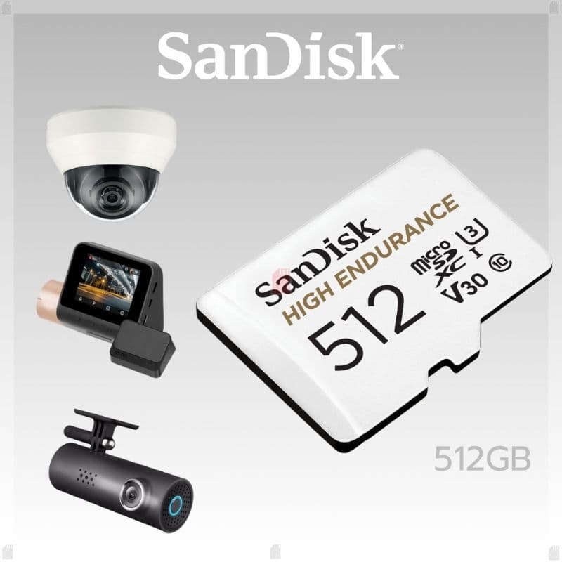 SanDisk High Endurance 512GB 256GB Micro SD Card เมม กล้องติดรถยนต์ กล้องวงจรปิด รูปที่ 2