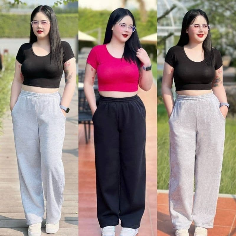 กางเกงวอร์มผ้าสำลี สาวอวบ เอว26-36นิ้ว สะโพก48นิ้ว ยาว37-43นิ้ว สูง150-180ใส่ได้ รูปที่ 3
