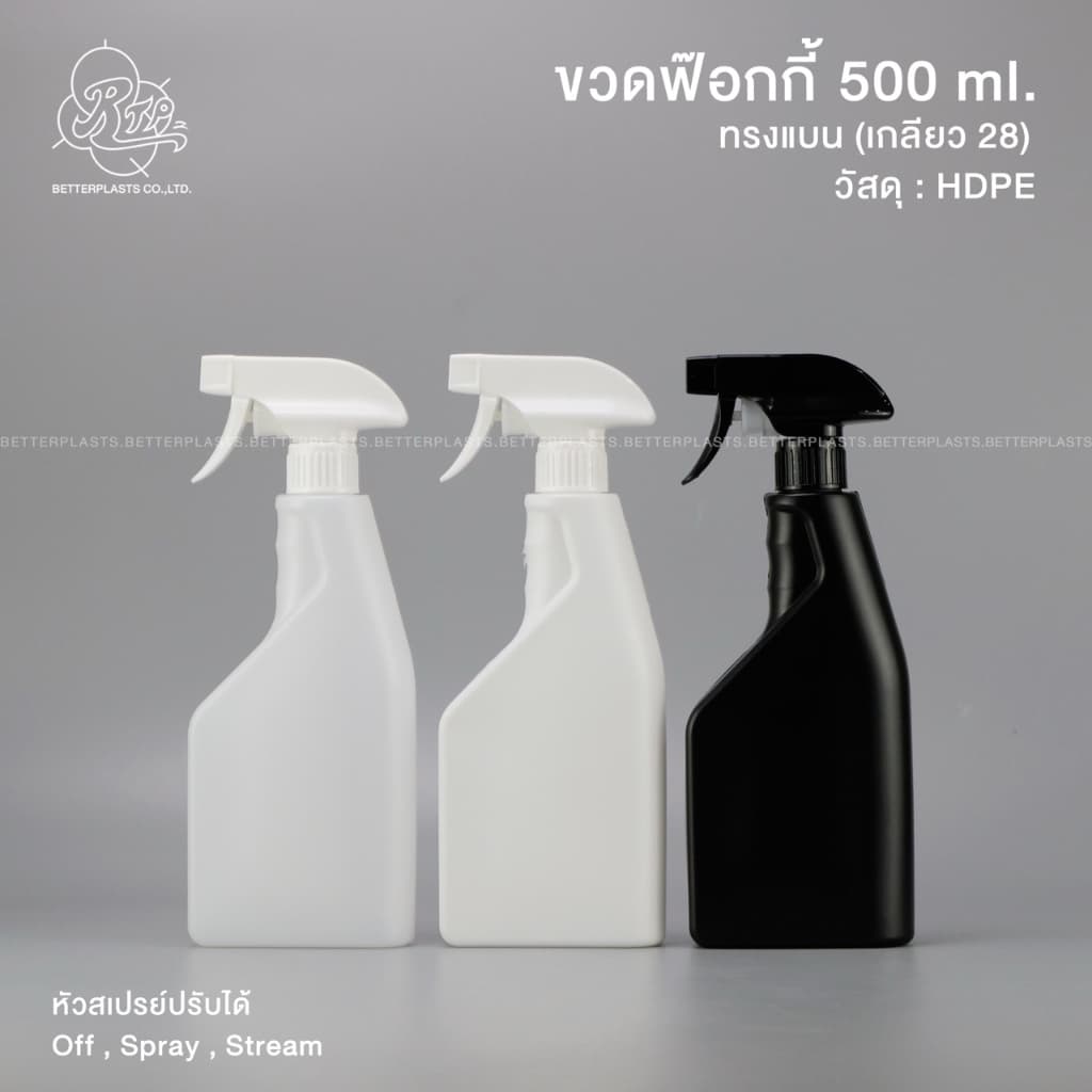 ขวดฟ๊อกกี้ 500 ml. คอ28 สีขาว/ดำ รูปที่ 6