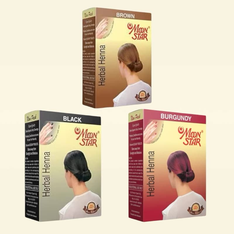 ผงสมุนไพรเฮนน่าย้อมผม Herbal Henna Moonstar Indian Hair Color herbal mehendi natural henna hair รูปที่ 3