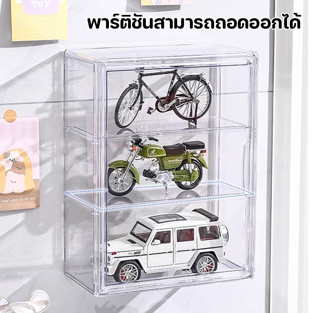 กล่องใส่โมเดล กล่องโชว์โมเดล กล่อง LABUBU ที่โชว์โมเดล ฟิกเกอร์ ของสะสม กันฝุ่น กันฝุ่นวางซ้อนกันได้ ความจุขนาดใหญ่ รูปที่ 5