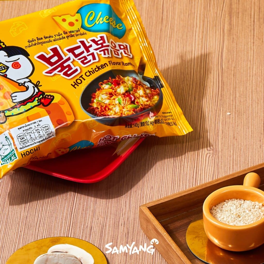 Samyang Buldak Hot Chicken Cheese Ramen ซัมยัง บูลดัก ฮอต ชิคเก้น ชีส ราเมง 700ก. รูปที่ 5