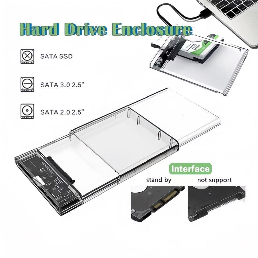USB3.0 ถึง SATA3.0 กล่องเก็บฮาร์ดดิสก์ภายนอกพร้อมสายเชื่อมต่อ SATA เป็น USB รูปที่ 2