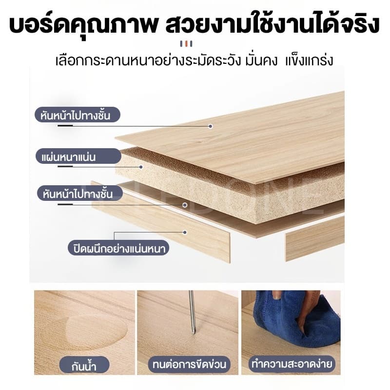 G&O โต๊ะพับ อเนกประสงค์ ไม่ใช้พื้นที่ 140/120/100cm ขาเหล็ก โต๊ะทำงาน ไม่ต้องติดตั้ง Folding Table รูปที่ 6