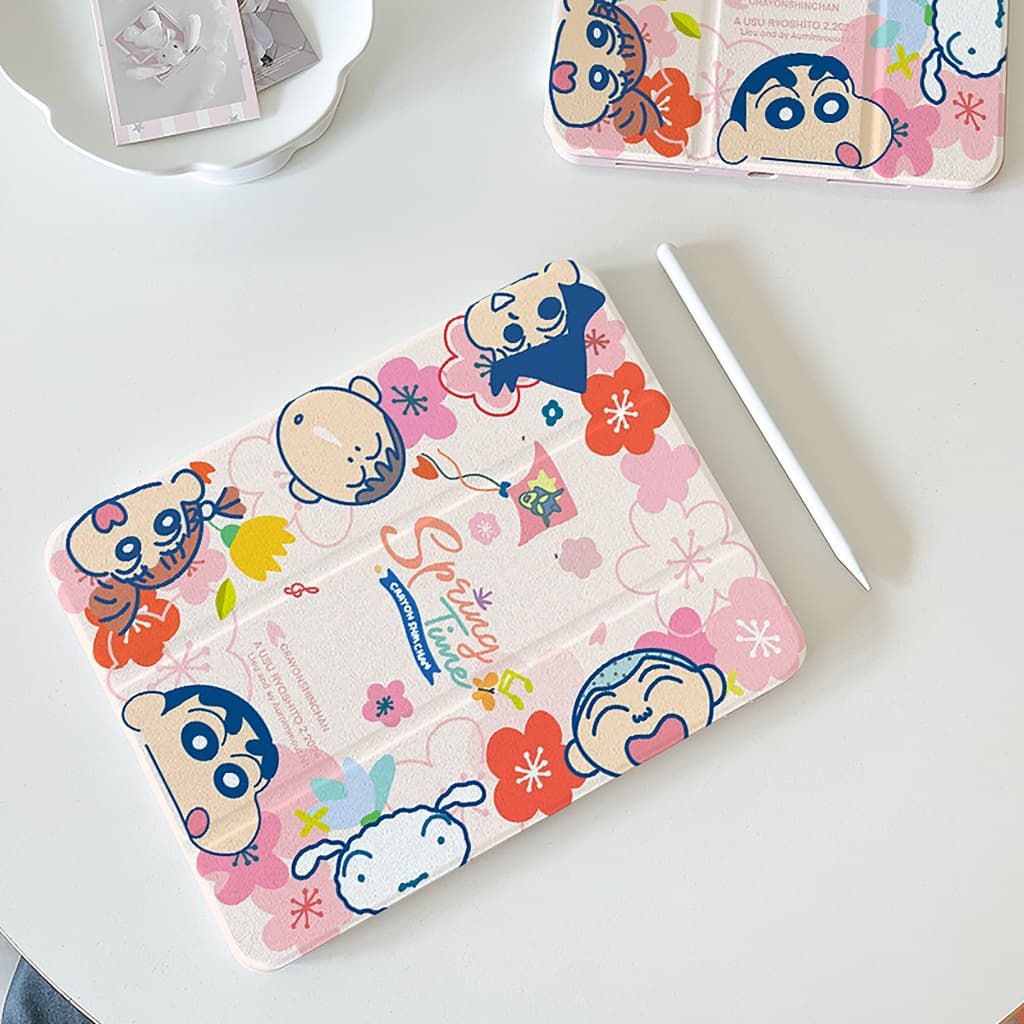 เคสไอแพด Air8 Gen12 Gen11 ที่ใส่ปากกา เครยอนชินจัง เคสiPadหมุน 360°Air6 11/13 Gen10 Gen9 รูปที่ 5