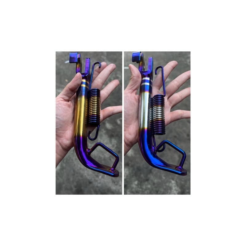ขาตั้งข้าง พร้อมสปริง XMAX 300 ขาตั้งเดี่ยว แบบโหลด ยาว 17.5 ซม. สีดำ สีชุบ ทองไทเท เงินไทเท รูปที่ 2