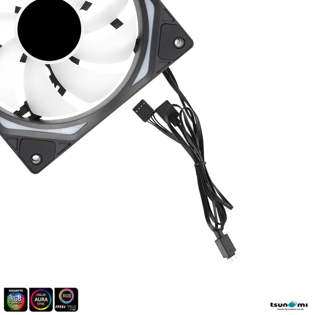 พัดลมระบายความร้อน Tsunami 1267 ARGB 12CM Cooling Fan รับประกันสินค้า 1 ปี รูปที่ 8