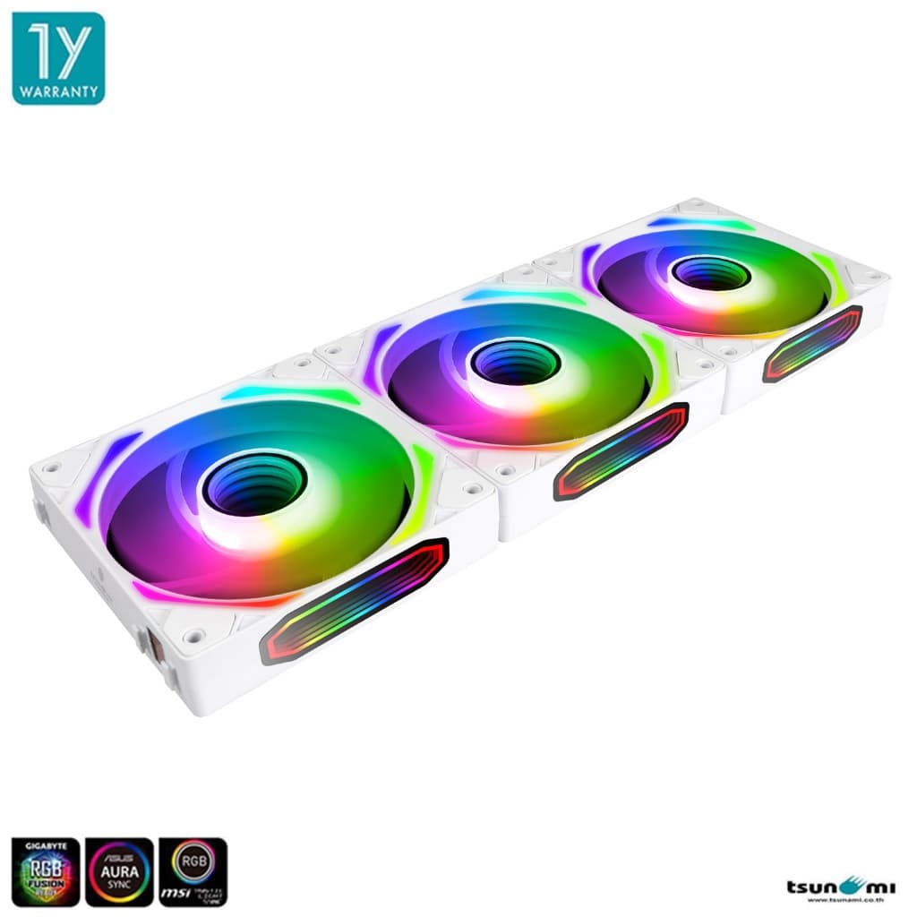 พัดลมระบายความร้อน Tsunami Blockfan Zero-II ARGB 12CM Cooling Fan รับประกันสินค้า 1 ปี รูปที่ 2