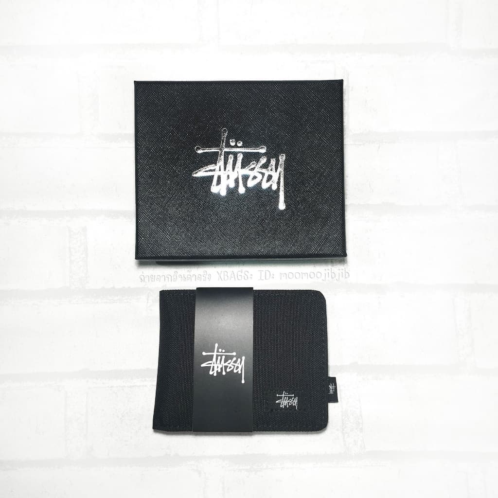 Stussy กระเป๋าสตางค์ 2พับ+กล่อง+การ์ด+ช่องใส่เหรียญ แบบเรียบ โลโก้เรียบ รูปที่ 2