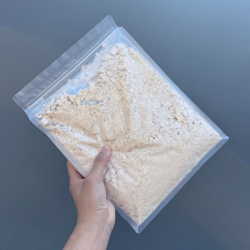 MOMOSAN อกไก่ป่น ผลิตจากไก่แท้ 100% ไก่ป่นโรยข้าว 800g. แก้เบื่ออาหาร อาหารหมา อาหารแมว รูปที่ 3