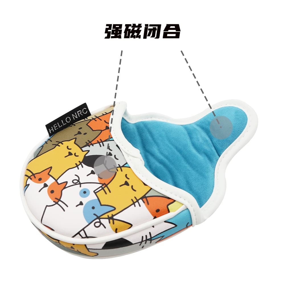 ปลอกหุ้มหัวไม้กอล์ฟ ลายแมวแฟนซี New Collection fancy cat cover วัสดุหนัง PU รูปที่ 9