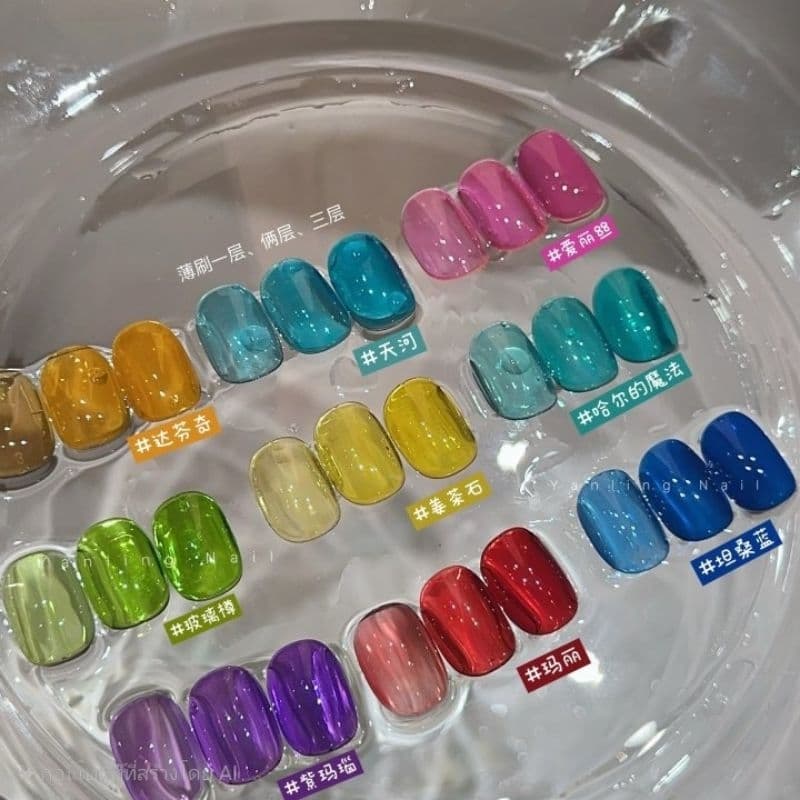 Adhere สีเจลไซรัปแคนดี้ ทาทับบนสีลูกแก้วได้ รูปที่ 1