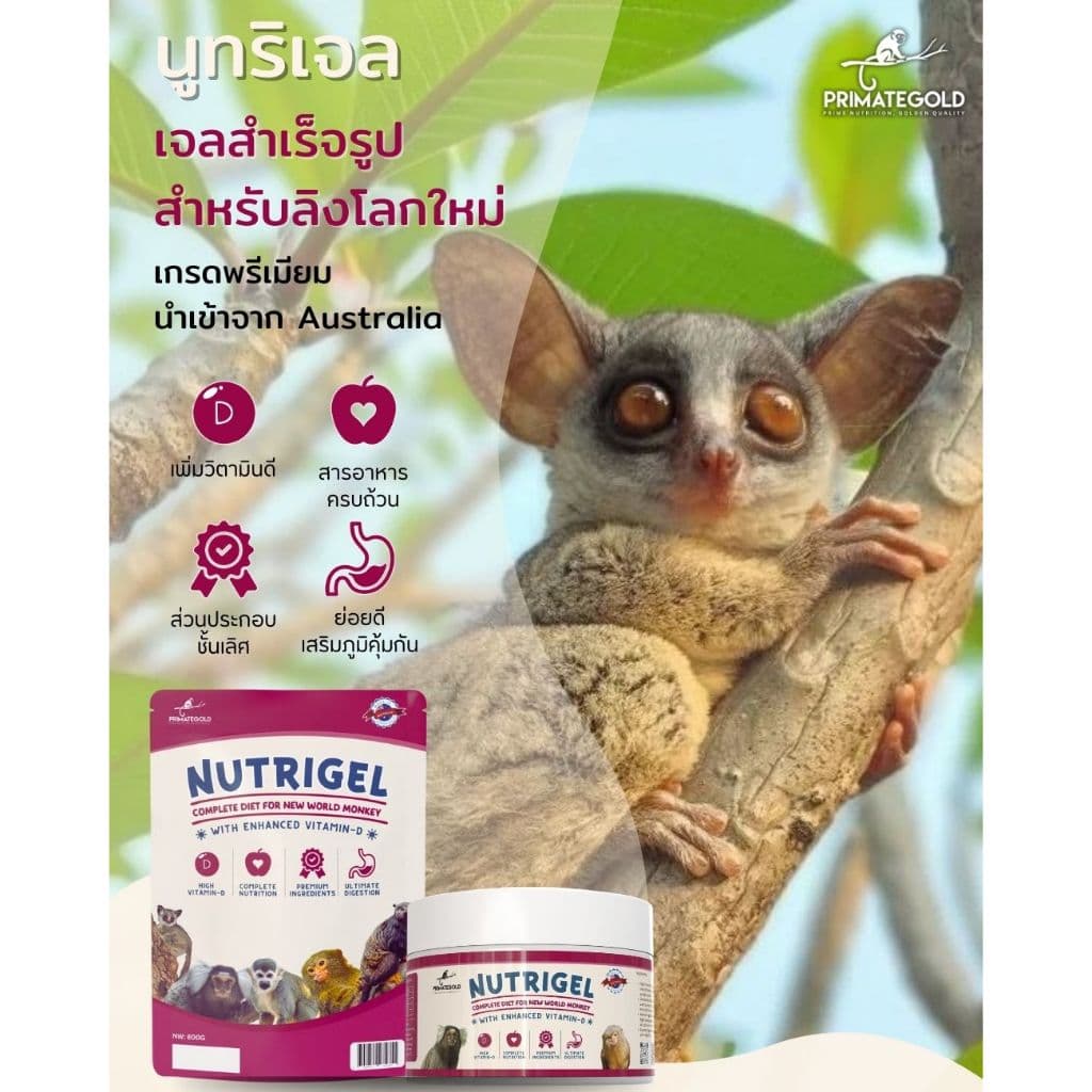อาหารลิง NutriGel เจลลิง/อาหารแท่ง แคลเซียมลิง เหมาะกับมาโมเสท ทามารีน คาปูชิน ลิงกระรอก บุชเบบี้ นำเข้าจากออสเตรเลีย รูปที่ 3