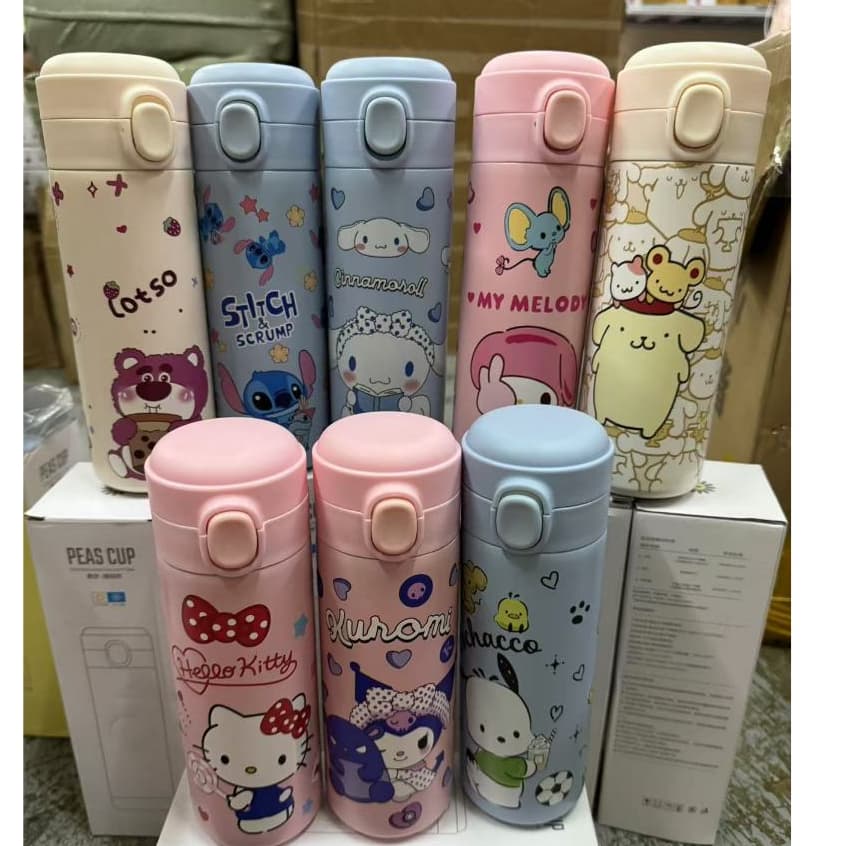 ขวดน้ำสแตนเลส กระบอกน้ำเก็บความร้อน เก็บความเย็น 420ML ลายการ์ตูนน่ารักๆ 420 รูปที่ 1