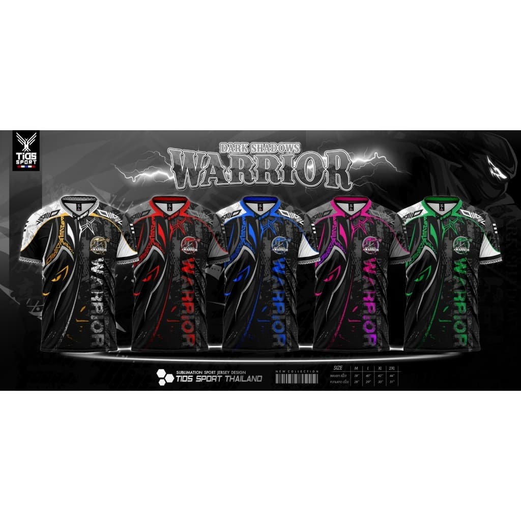 เสื้อกีฬา คอวีใส่ได้ทั้งชาย-หญิง WARRIOR รูปที่ 6