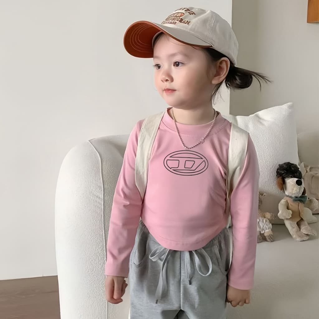 Beryl kidsเสื้อแขนยาวเด็กเสื้อยืดสไตล์เกาหลีรุ่นใหม่ เสื้อผ้าแฟชั่นแซ่บๆ ลำลองสบายๆ สำหรับเด็กผู้หญิง ฤดูร้อน รูปที่ 7