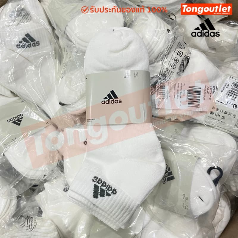 ถุงเท้าข้อสั้น/ครึ่งแข้ง ADIDAS CUSHIONED SPORTSWEAR แพ็ค/3คู่ สินค้าของแท้ ป้ายไทย IA3946 รูปที่ 4