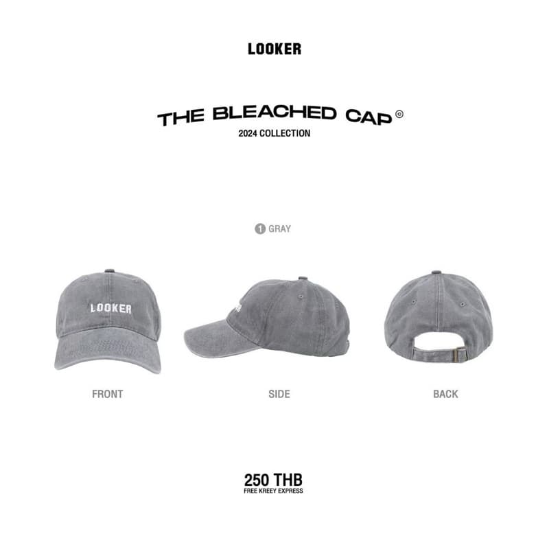 LOOKER - THE Bleached Cap หมวกแก็ปผ้าฟอก 5 สี รูปที่ 4