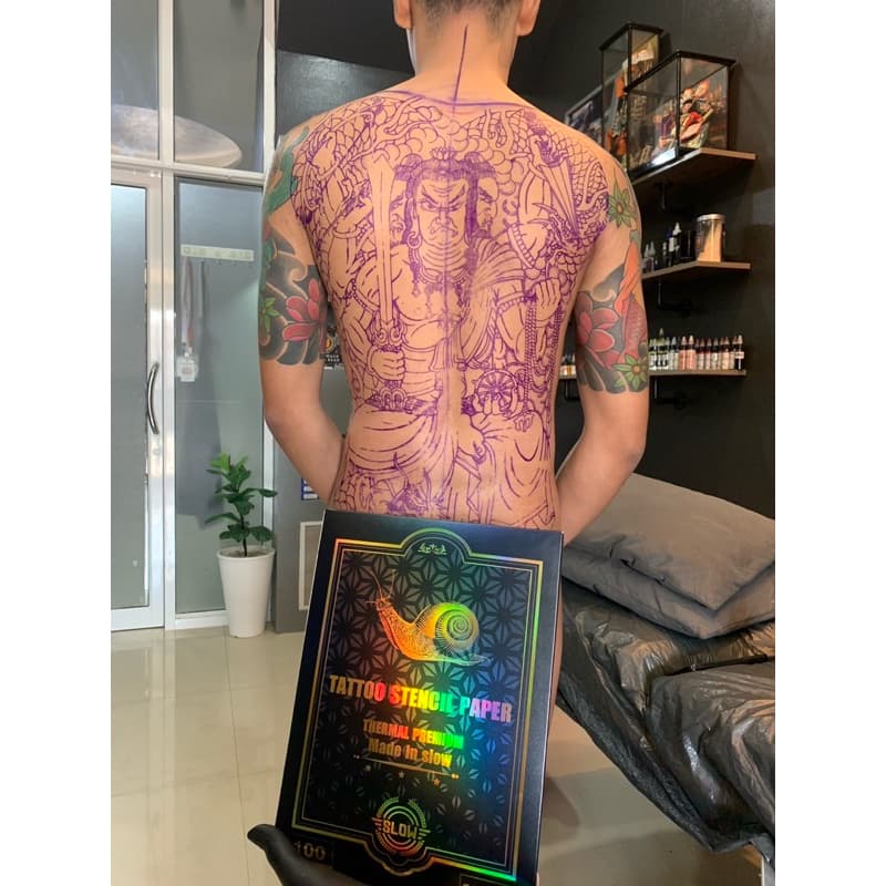 SLOW TATTOO STENCIL PAPER กระดาษลอกลายใช้กับเครื่องลอกลาย รูปที่ 6