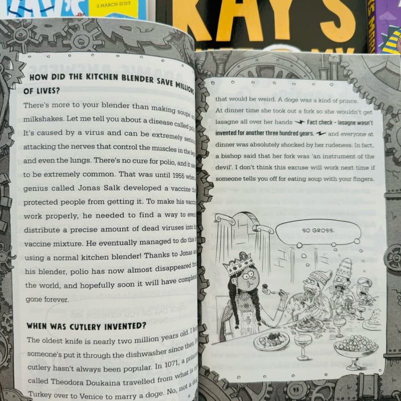ADAM KAY Kay's Anatomy,Marvelous Medicine,Brilliant Brains,Incredible Inventions, 6 Books Set, Ages:10-15 Paperback รูปที่ 7