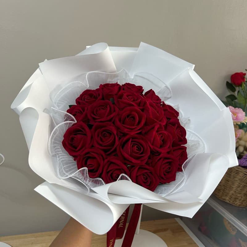 ช่อดอกกุหลาบ *ดอกปลอม* V1จำกัด 1ช่อ/ 1 ออเดอร์ ช่อกุหลาบวาเลนไทน์เขียนการ์ดแจ้งในแชท/หมายเหตุ รูปที่ 4
