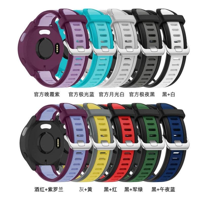 สายนาฬิกา Garmin Forerunner165 ลายตรงรุ่นสีทูโทน ใช้ได้กับรุ่น 245/645/55/vivo3/VenuSQ/SQ2 ขนาด20mm จากไทย ทุกวัน รูปที่ 2