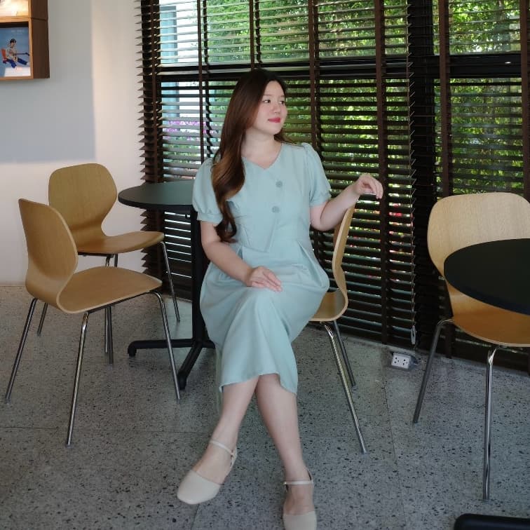 Sharon Dress เดรสสาวอวบ ชุดสาวอวบ รูปที่ 8