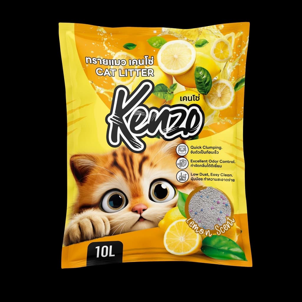 ทรายแมว Kenzo 10 ลิตร 4 ถุง = 40 ลิตร ทรายแมวคุณภาพดี เคนโซ่ จับก้อนดี รูปที่ 8