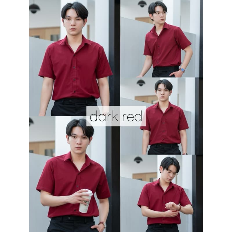 เสื้อเชิ้ตแขนสั้นชาย เชิ้ตคอปก ผ้าOXFORD หลากสี Sz.40-48 รูปที่ 9