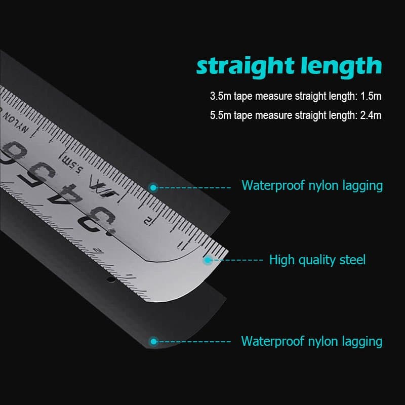 JIMIHOME ตลับเมตร สายวัด Portable Measure Tape สายวัดตัวแบบตลับพกพา ตลับเมตรเทปเหล็ก ความยาว 3.5 / 5.5m สำหรับวัดพื้นที่ รูปที่ 8